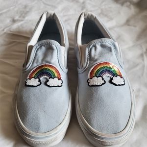 Vans off the wall girls slip on sneakers size 3.